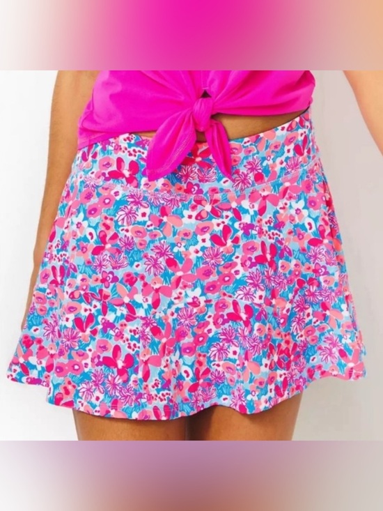 Lilly Pulitzer Pants - Lilly Pulitzer Corrine Aura Pink BABY BLOOMER Luxletic Skort size XL Golf